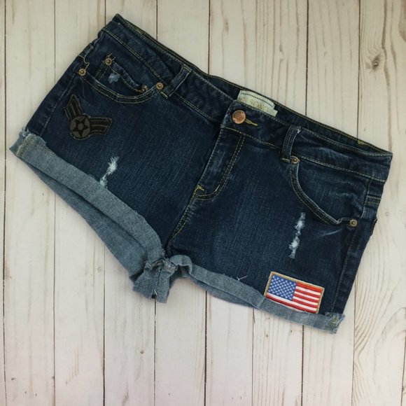 CI Sono Patriotic Distressed Shorts SZ 9/10 - Picture 1 of 8